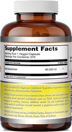 Amazing Formulas Serrapeptase 40.000 UI - 270 Cápsulas Vegetales