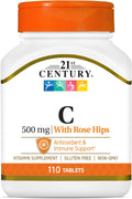 21st Century Vitamina C 500 mg con Escaramujo, 330 Comprimidos (Pack de 3)