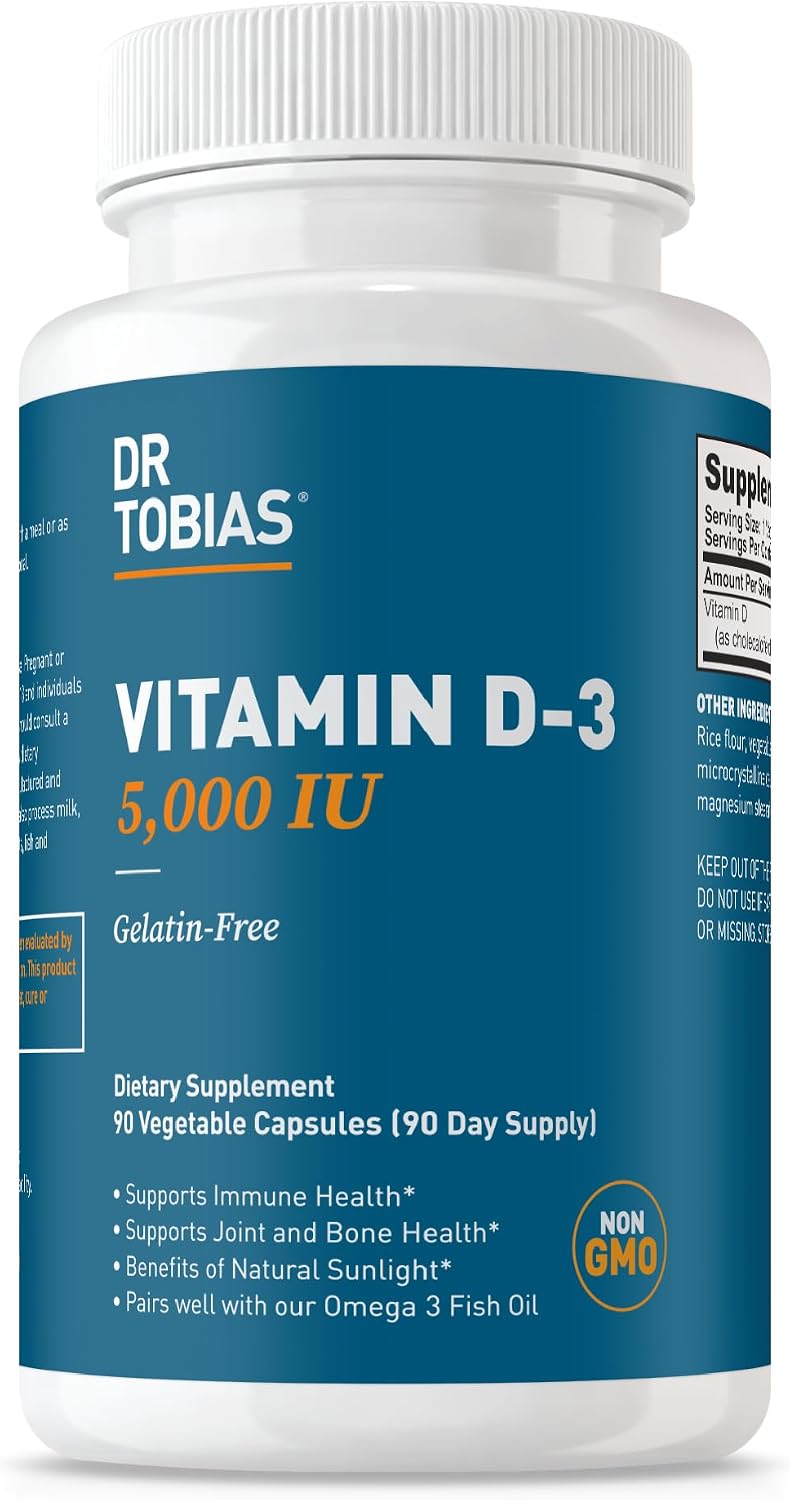 Dr. Tobias Vitamina D3 5000 IU – 90 Cápsulas