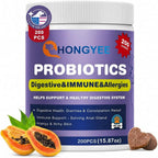 Probióticos para Perros con Enzimas, Papaya, Calabaza y Aceite de Krill - 200 Masticables