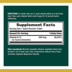Vitamina B12 500 mcg Micropastillas Sabor Cereza - Nature's Bounty (Pack de 2 x 100 unidades)