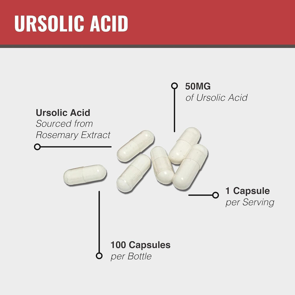 MAAC10 Ácido Ursólico 50mg (100 Cápsulas) - Extracto de Romero - Activador AMPK y Sirtuinas