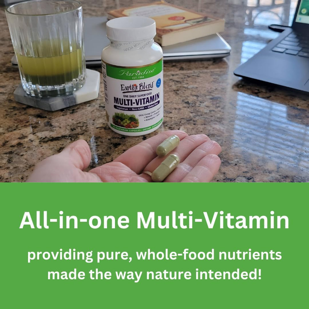 Earth's Blend Multivitamínico Diario Sin Hierro - Paradise Herbs