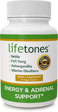 Life Tones Cápsulas de Energía y Soporte Adrenal - 60 Cápsulas Veganas