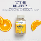 Solaray Vitamina C 1000 mg - Cápsulas de Liberación Prolongada con Rosa Mosqueta y Acerola - Apoyo Inmunitario - Vegano