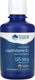 Trace Minerals Research Vitamina D3 Líquida con ConcenTrace Cereza Tropical - 5000 UI - 473 ml
