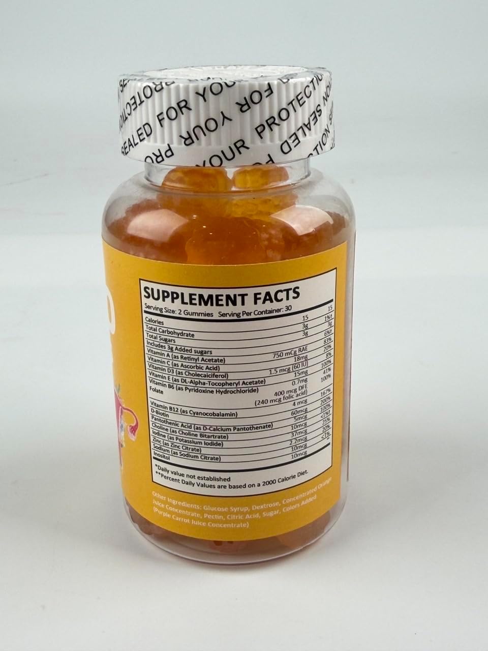 Aromlife Fibro Inositol Gummies - Gominolas de Inositol con Folato y Vitaminas B6 y B12, 60 Gominolas Sabor Naranja para Mujeres