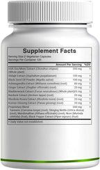 DEAL SUPPLEMENT Irish Sea Moss 240 Cápsulas Veganas – Complejo de 14 Superalimentos con Ashwagandha, Jengibre y Aceite de Semilla Negra