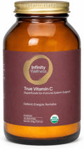 Infinity-C Mezcla Orgánica de Vitamina C en Polvo | Acerola, Camu Camu y Amla | 1000mg | Vegano, Sin OGM (30 porciones)