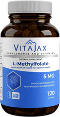 L-Metilfolato 5 mg | 120 Cápsulas | Folato Activo 5-MTHF | Alta Potencia | Sin Gluten | Sin Rellenos | Diseñado por Médicos