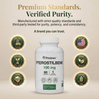 Pterostilbeno 100mg – 60 Cápsulas – Pristine's