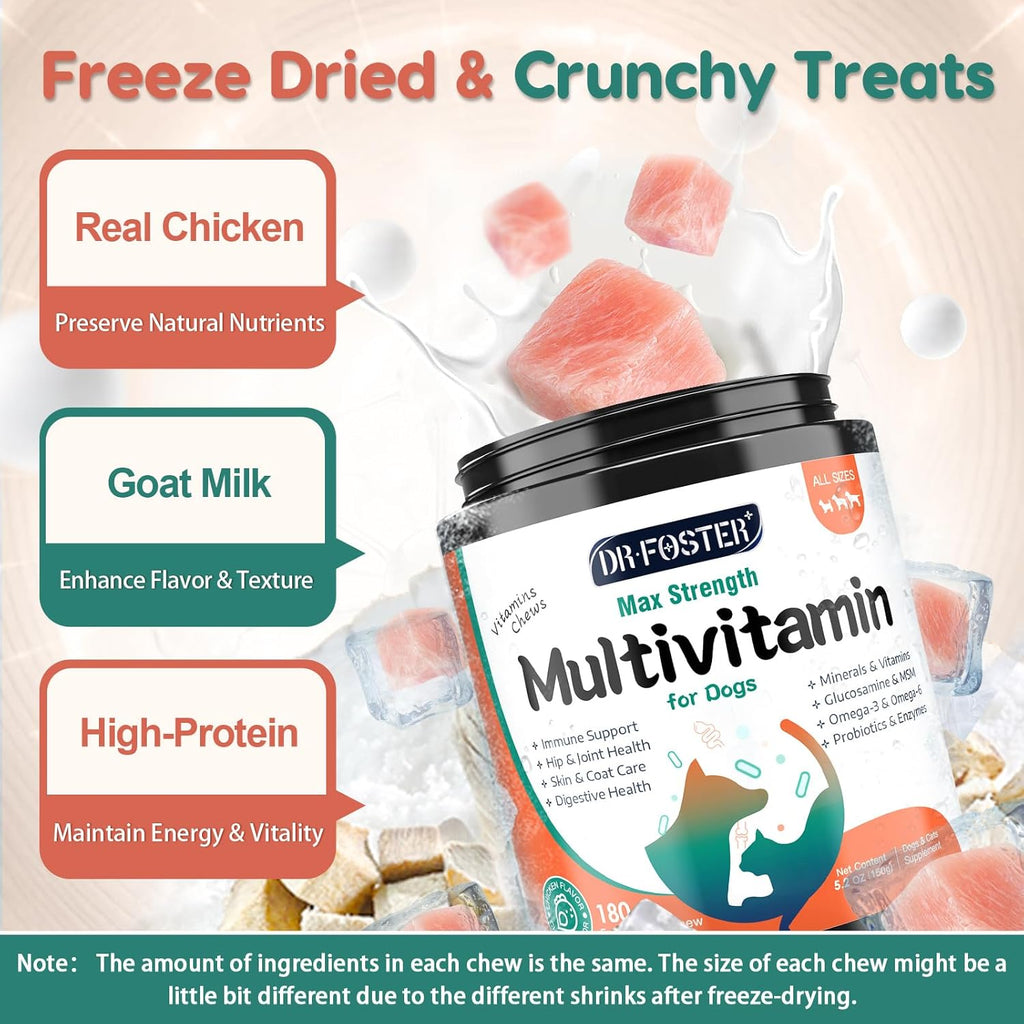 Multivitamínico para Perros DRFOSTER - 180 Bocados Sabor Pollo