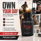 Bucked Up Stag Multivitamin para Hombres - Fórmula Completa de Vitaminas - Vitalidad, Inmunidad y Función Muscular (60 Cápsulas)