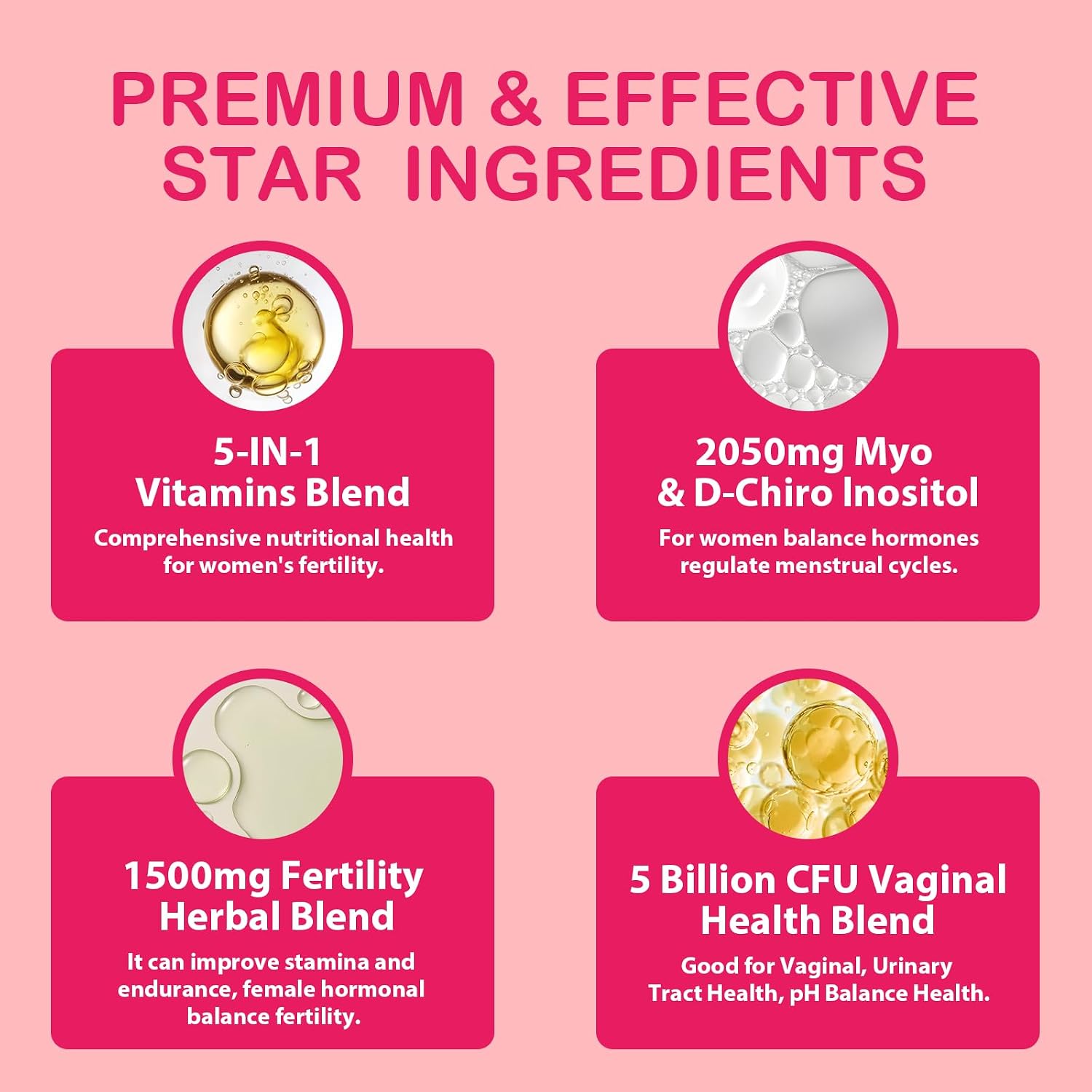 Vitaminas Prenatales con Mio-Inositol y D-Chiro Inositol para Mujeres - 60 Gomitas de Frambuesa