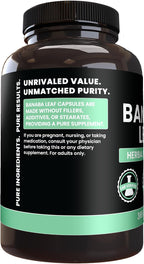 PURE ORIGINAL INGREDIENTS Extracto de Hoja de Banaba (365 Cápsulas) - Sin Rellenos de Magnesio ni Arroz, Siempre Puro, Verificado en Laboratorio