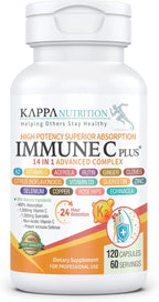 Kappa Nutrition Immune C Plus - Complejo de 14 ingredientes con Quercetina, Vitamina C, Zinc, Vitamina D3, Selenio, Cobre y más (90 cápsulas)