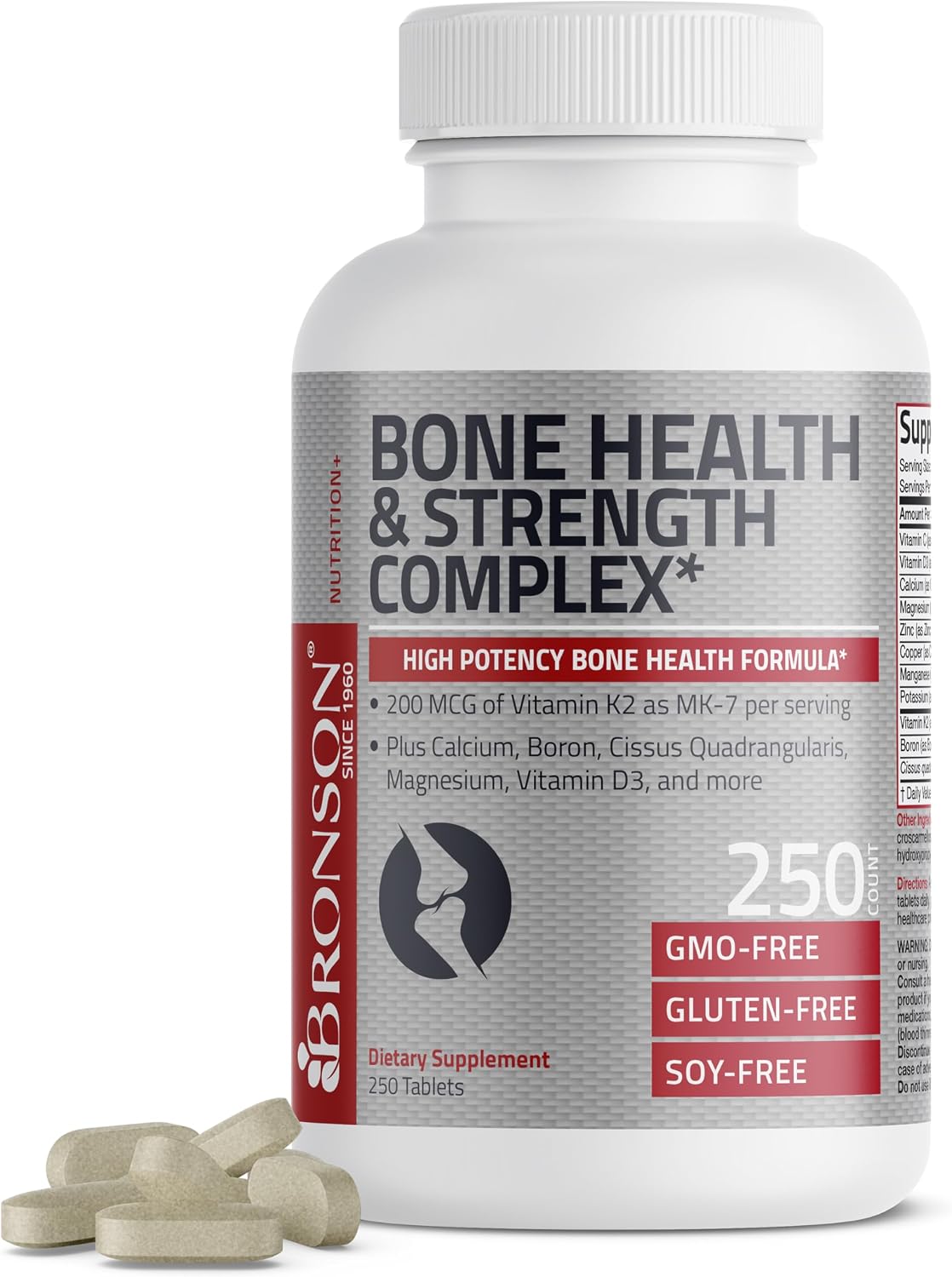 Bronson Complejo Óseo Bone Health & Strength, 250 comprimidos