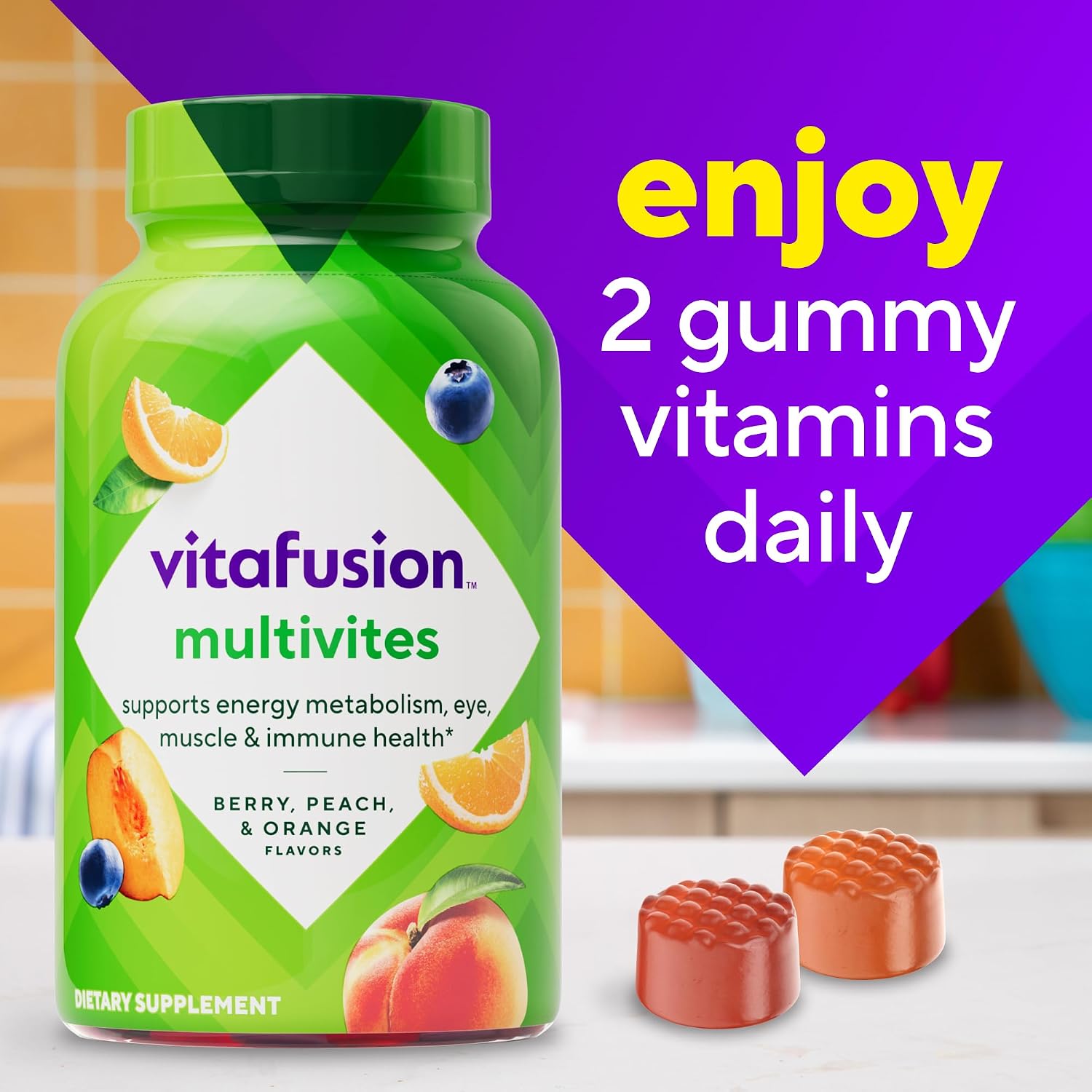 Vitafusion Multivitamínico Gomitas 120 gominolas para adultos