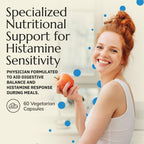 Neurobiologix Gut Histamine Support – Apoyo Digestivo e Inmune con Vitamina C, NAC y Bromelina, Favorece la Respuesta a la Histamina de los Alimentos, 60 Cápsulas Vegetarianas