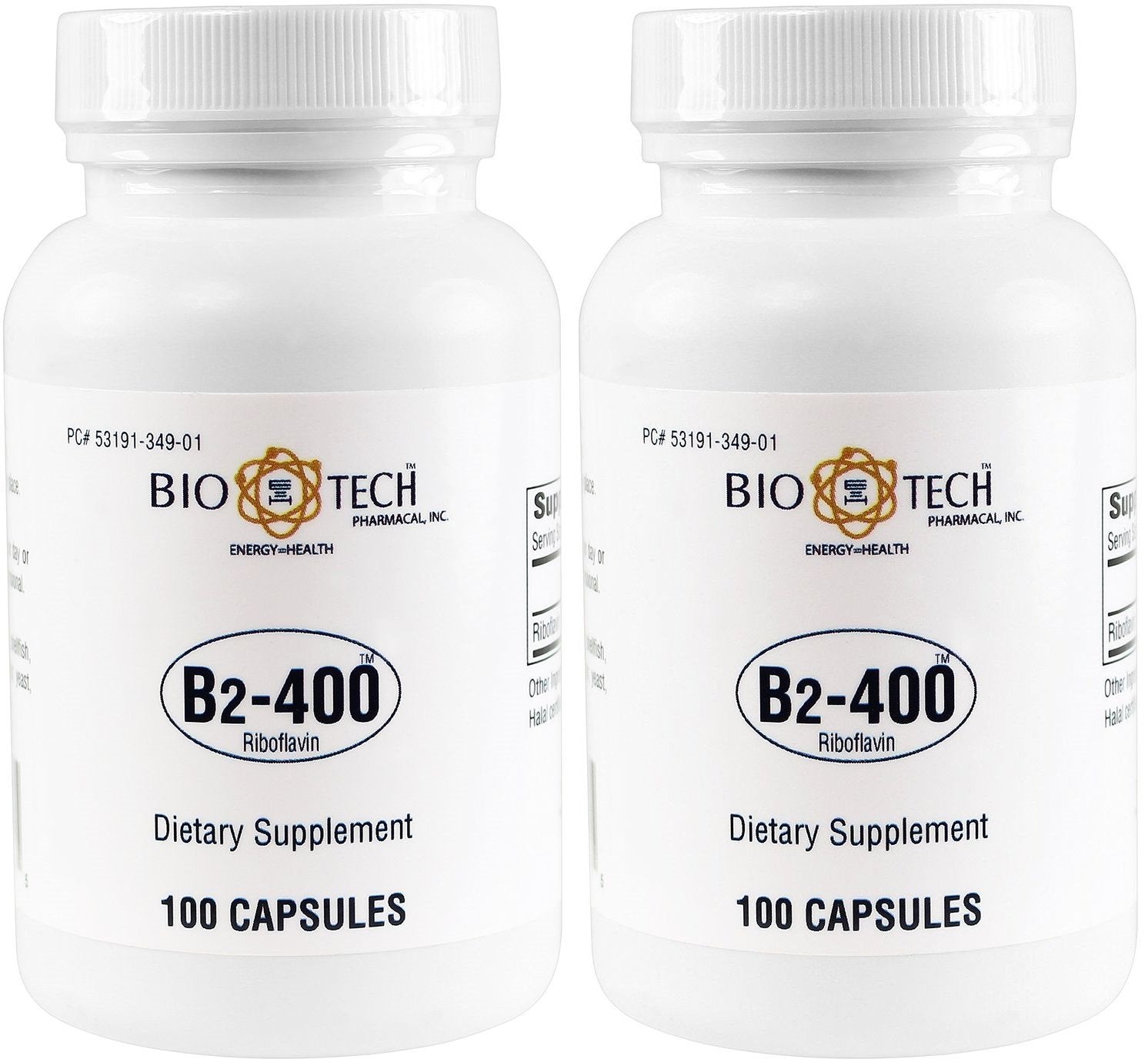 Biotech Pharmacal B2-400 Riboflavina, 200 tabletas