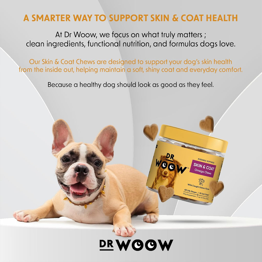 Omega 3 para Perros – Suplemento para Piel y Pelaje con Salmón – 90 Masticables