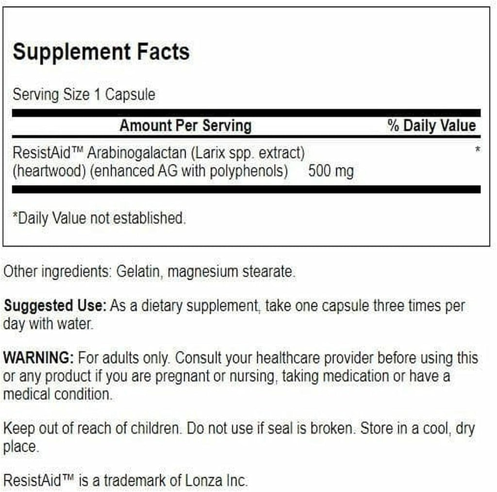 Swanson Arabinogalactano de Alerce 500 mg 90 Cápsulas