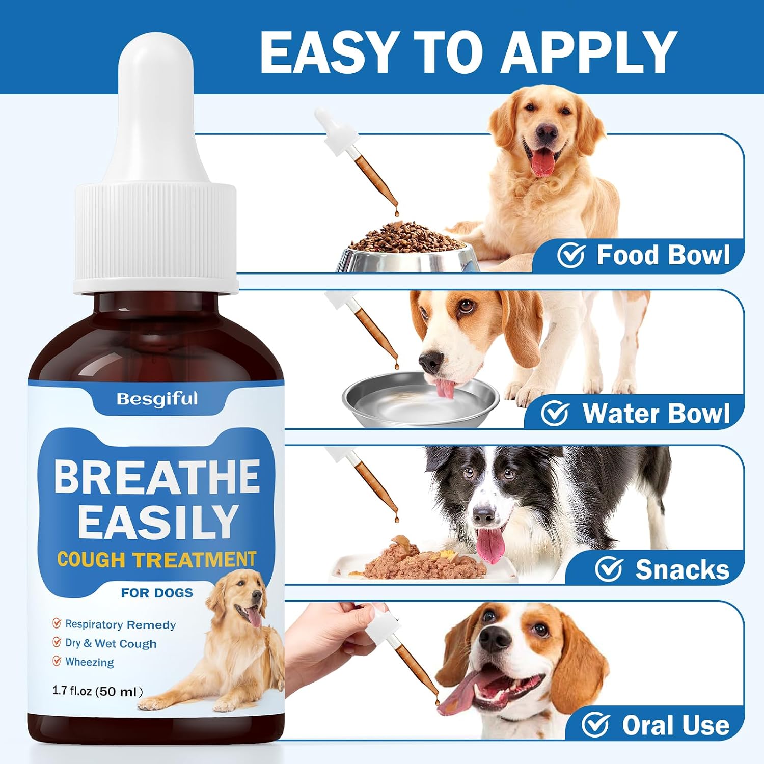 Soporte Traqueal y Respiratorio Natural para Perros - Gotas Herbales con Malvavisco y Gordolobo
