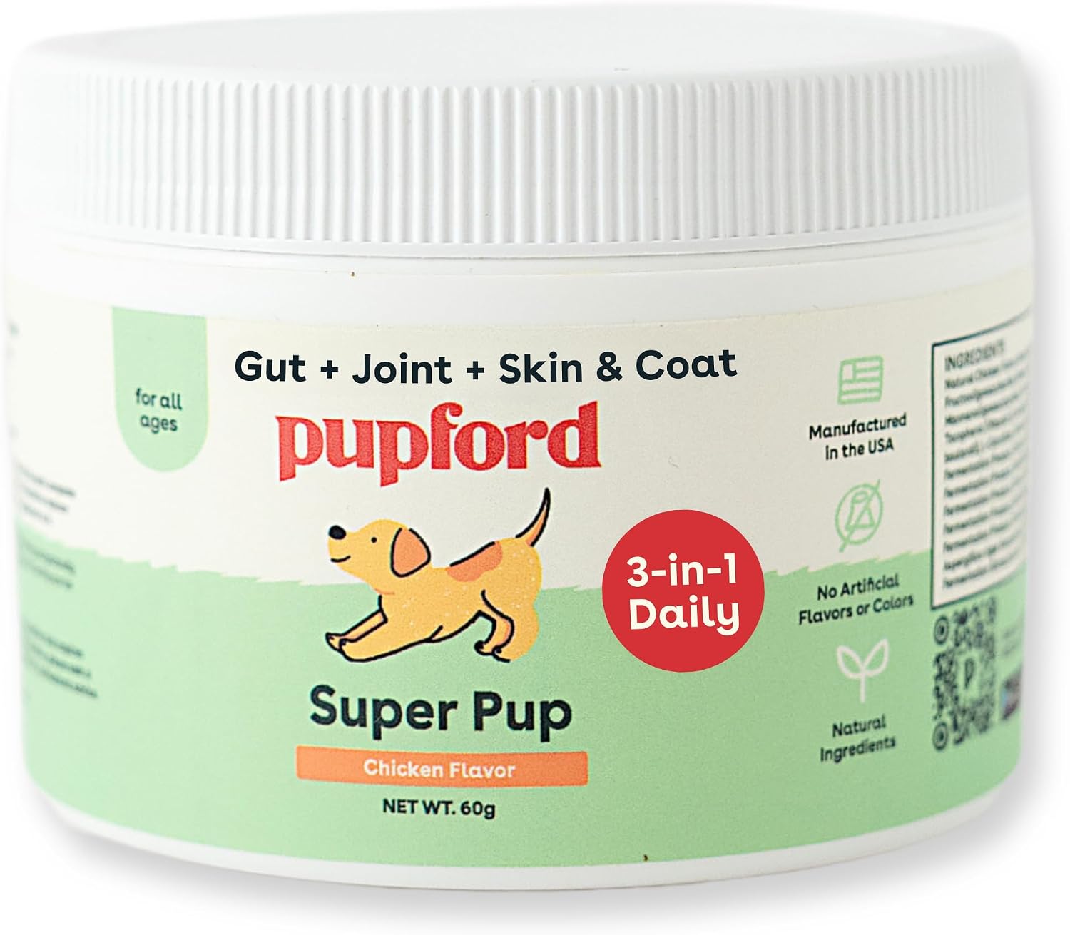 Pupford Super Pup 3-en-1 Suplemento Diario para Perros