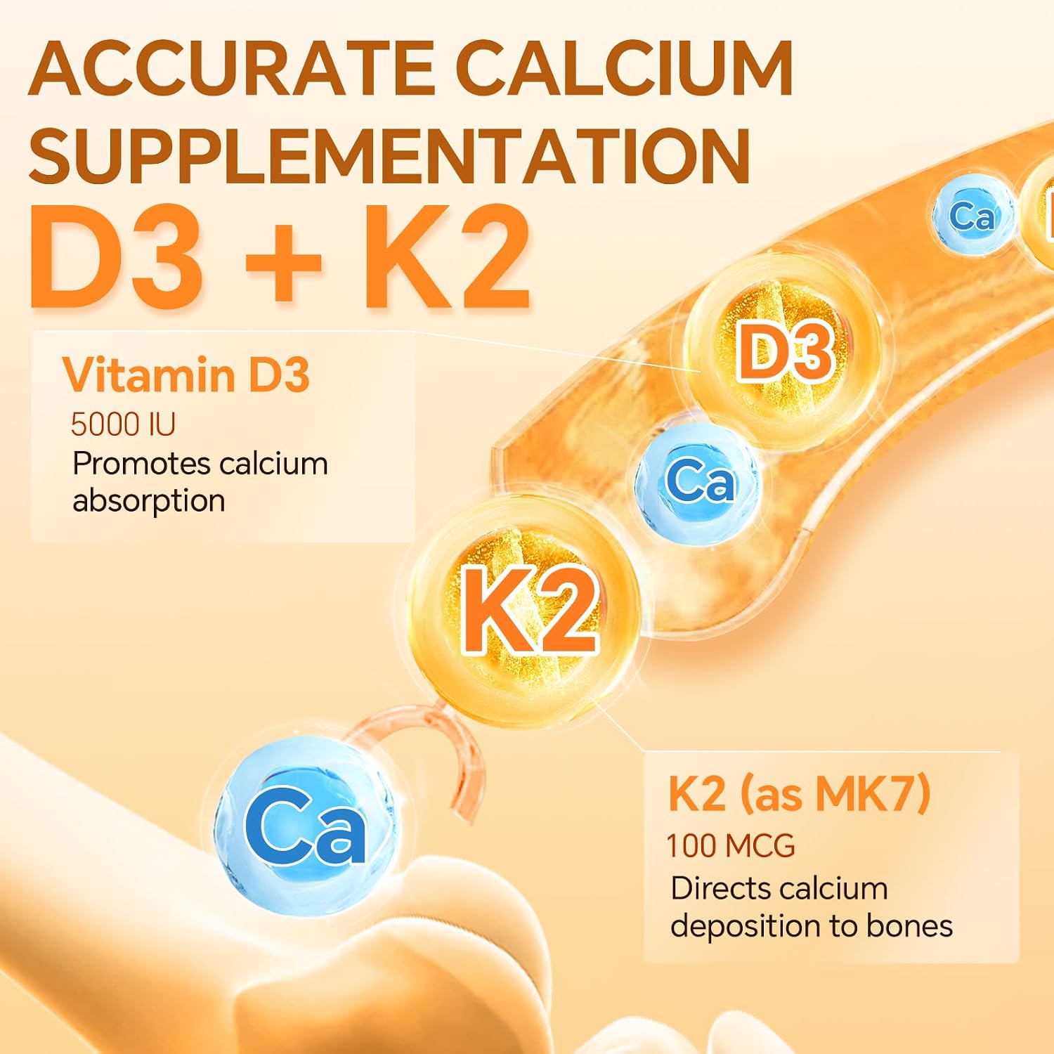 ZEBORA Vitamina D3 K2 con Zinc y Selenio – 5000 UI de D3 y 100 mcg de K2 MK-7 – 120 Cápsulas