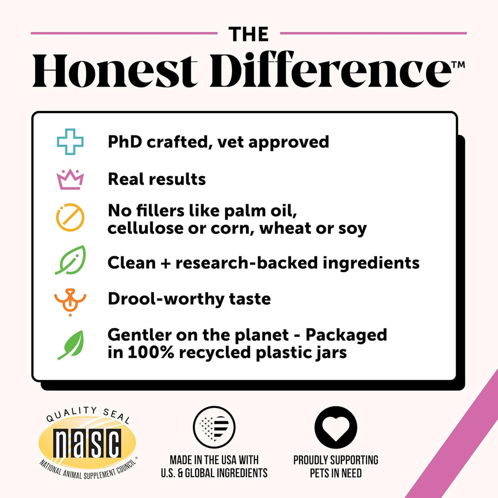 Pet Honesty - Multivitamínico para Perros Mayores - 90 Comprimidos Masticables Sabor a Pato