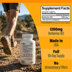 Smart Nutra Labs Premium Berberina HCL 1200mg | 180 Cápsulas Veganas