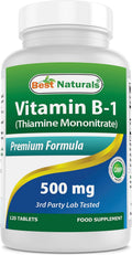 Best Naturals Vitamina B1 (Tiamina) 500 mg - 120 Comprimidos