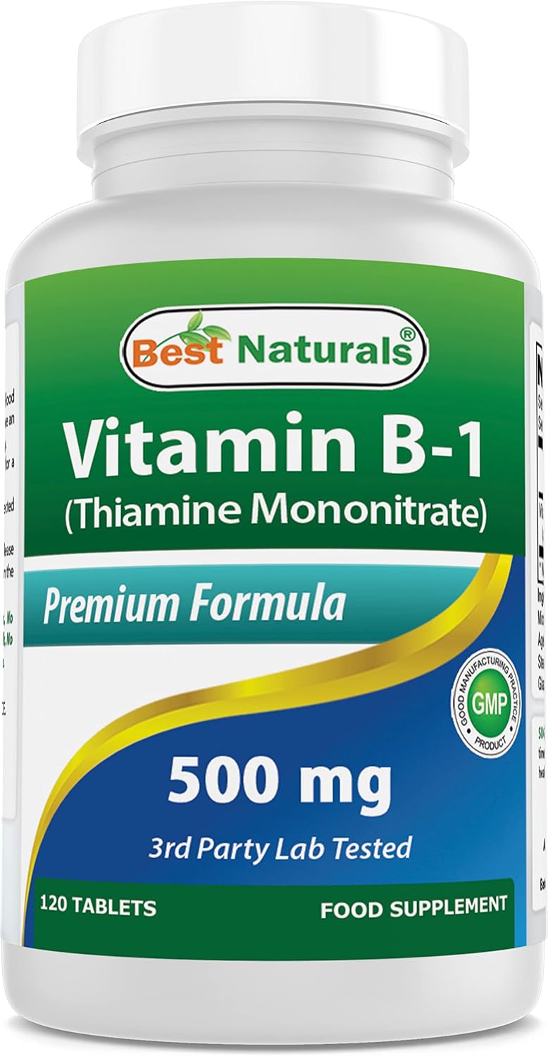 Best Naturals Vitamina B1 (Tiamina) 500 mg - 120 Comprimidos