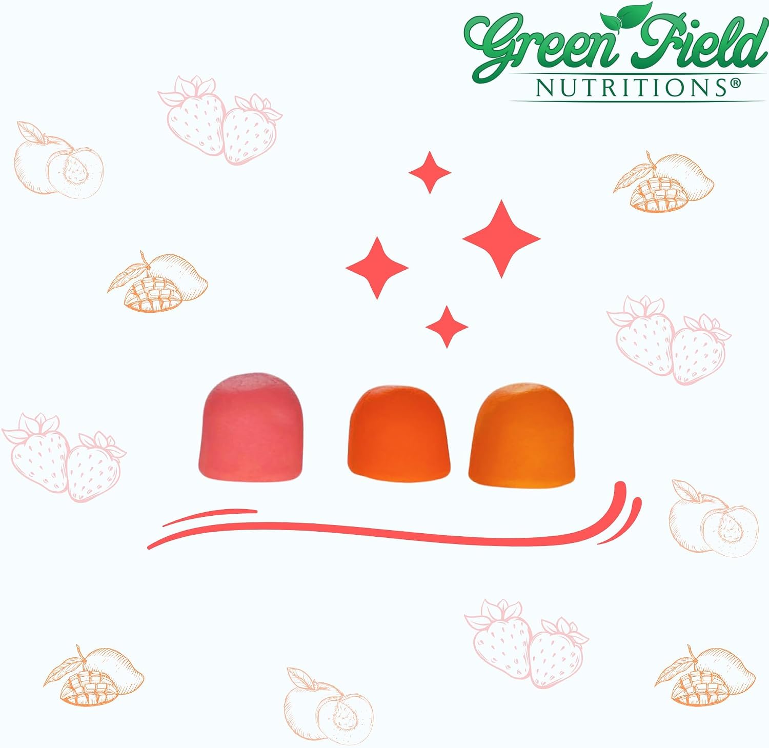 Greenfield Nutritions Vitamina D3 para Niños – 1000 UI – 90 Gominolas | Suplemento de Vitamina D masticable para niños, Apoya Huesos y Sistema Inmunológico | No-GMO, Sin Gelatina, Sin Gluten