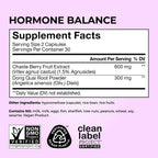 HUM Hormone Balance for Women - Supplement with Chasteberry and Dong Quai - 60 Capsules
