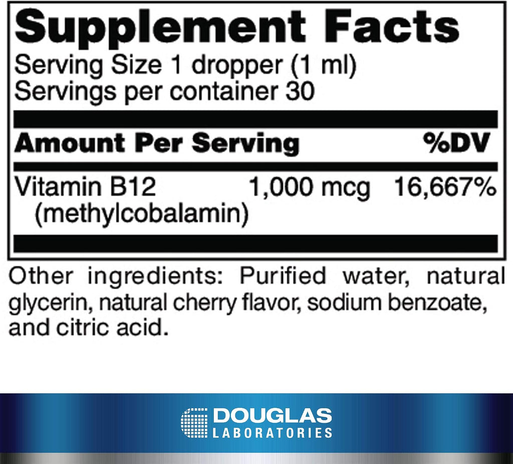 Douglas Laboratories Liquid B12 (Metilcobalamina) 30 ml