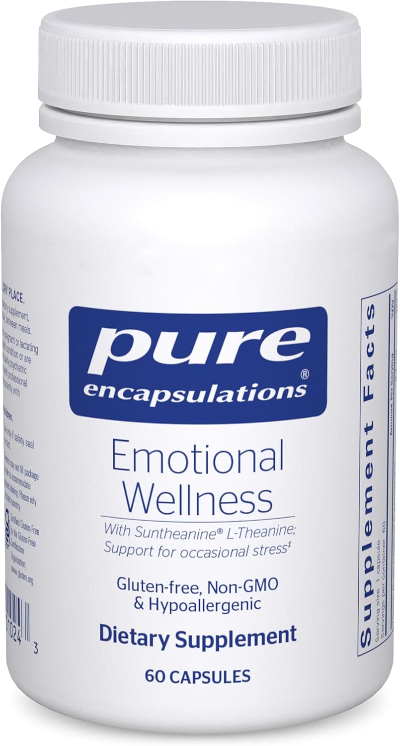 Pure Encapsulations Emotional Wellness - Apoyo para el Estrés Ocasional, 60 Cápsulas