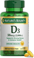 Nature's Bounty Vitamina D3 2000 UI - 350 Cápsulas Blandas