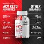 SlimX Keto ACV Gummies (2 Envases) - 120 Gominolas con Vinagre de Manzana, Vitamina B12, Zumo de Remolacha y Granada