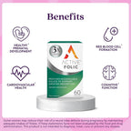 Active Folic Acid Supplement - Ácido Fólico Activo 400mcg, L-Metilfolato (Quatrefolic), 60 Cápsulas