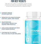 Revive MD Vitamina C Cápsulas, 1000mg - Ácido Ascórbico de Alta Potencia para Apoyo Inmunológico y Salud Antioxidante