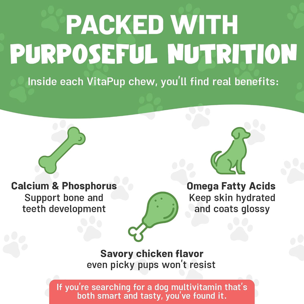Guardian’s Choice Multivitamínicos para Cachorros - 90 Masticables Suaves Sabor Pollo