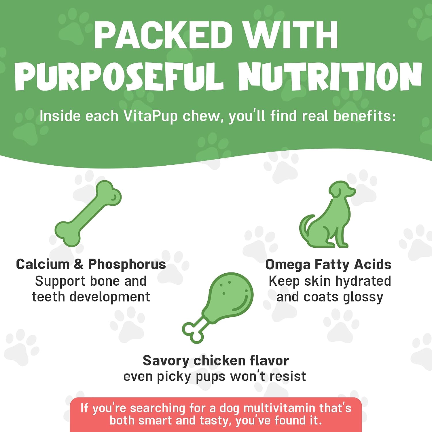 Guardian’s Choice Multivitamínicos para Cachorros - 90 Masticables Suaves Sabor Pollo
