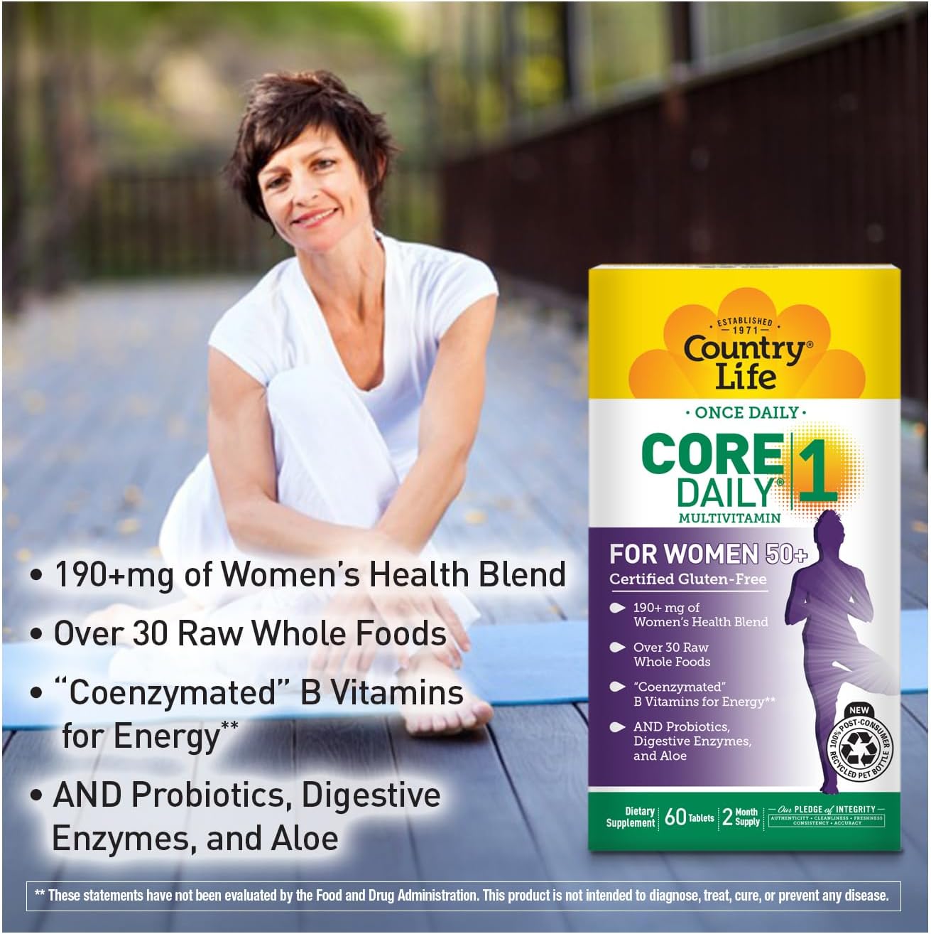 Country Life CORE Daily-1 Multivitamínico para Mujeres 50+