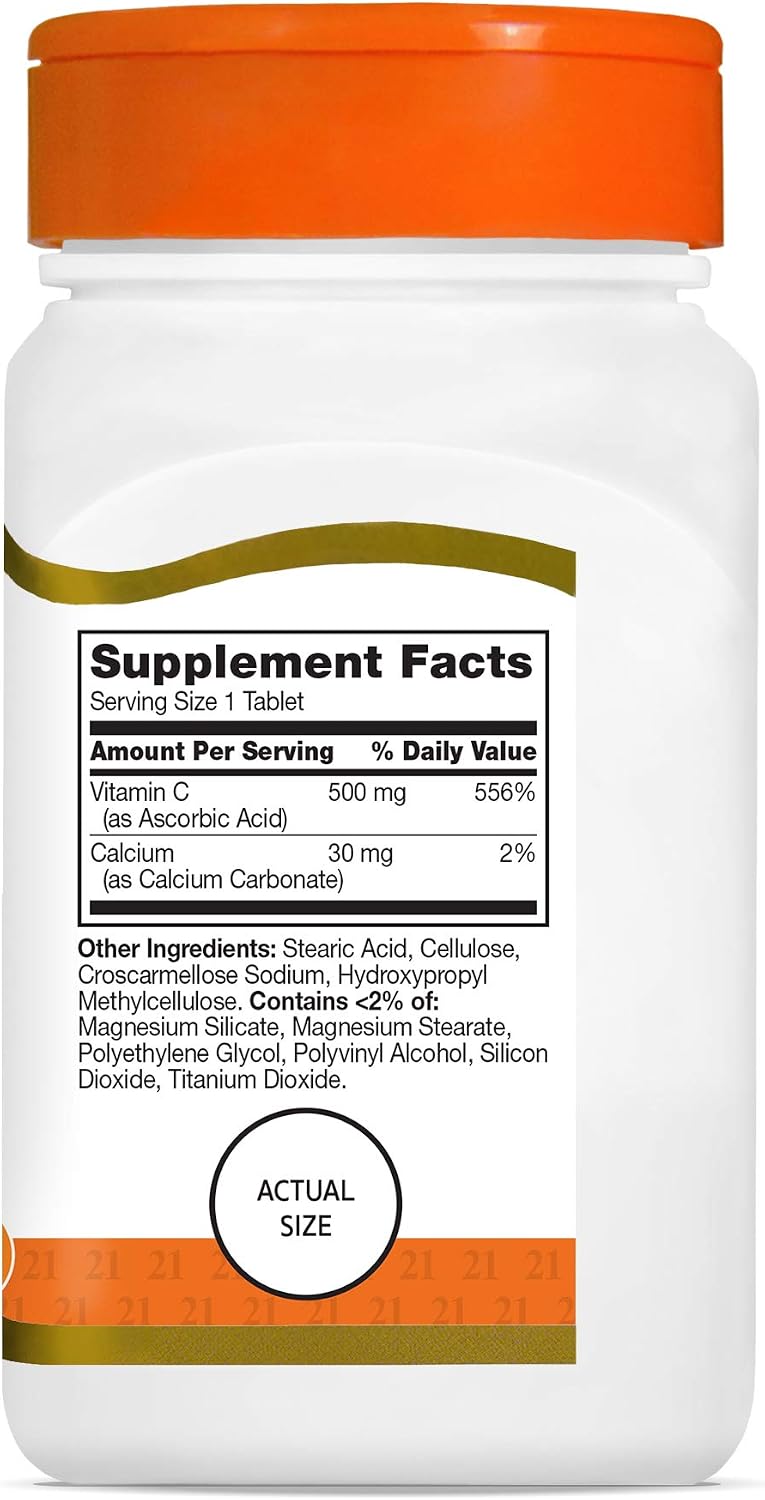 Vitamina C 500 mg con Calcio - 110 Comprimidos (Paquete de 3)
