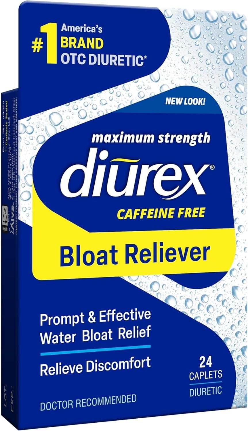 Diurex Max Water Caplets Caffeine Free - 24 Comprimidos (Pack de 3)