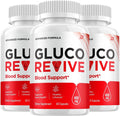 GlucoRevive Cápsulas - ReviveGluco Suplemento Avanzado con Fórmula Natural (3 Paquetes, 180 Cápsulas)