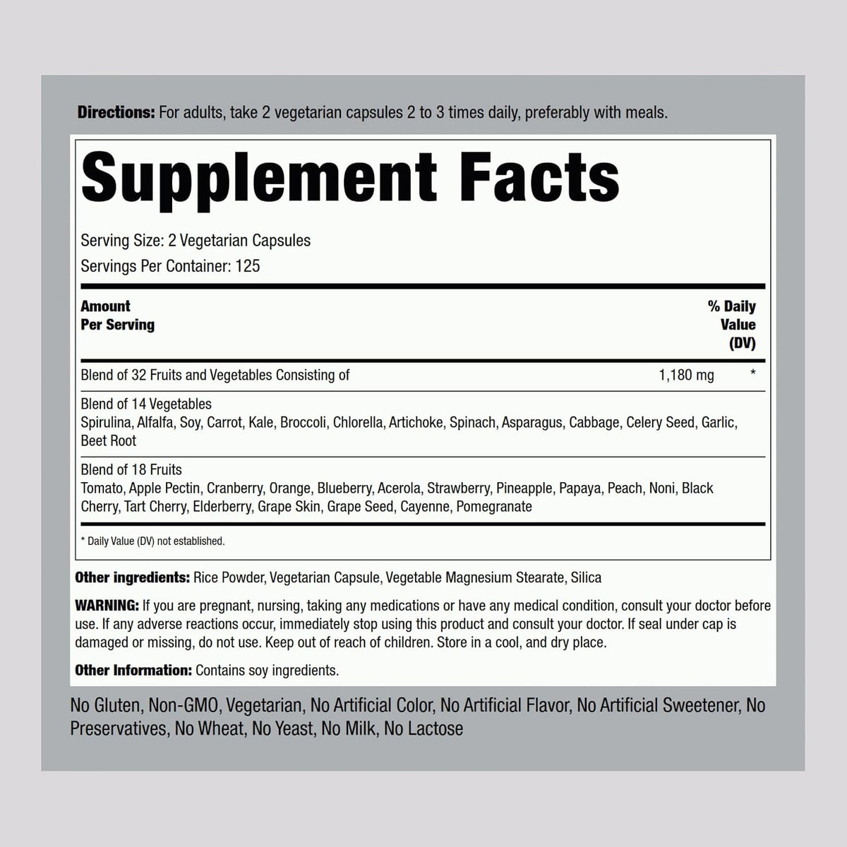 Piping Rock Suplemento de Frutas y Verduras – Aumentar el consumo de antioxidantes: Los fitonutrientes presentes – Image 2