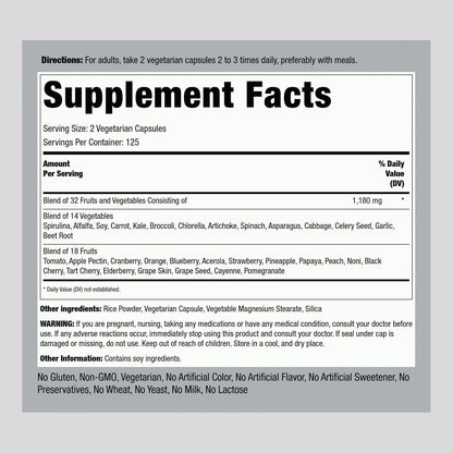 Piping Rock Suplemento de Frutas y Verduras – Aumentar el consumo de antioxidantes: Los fitonutrientes presentes – Image 2