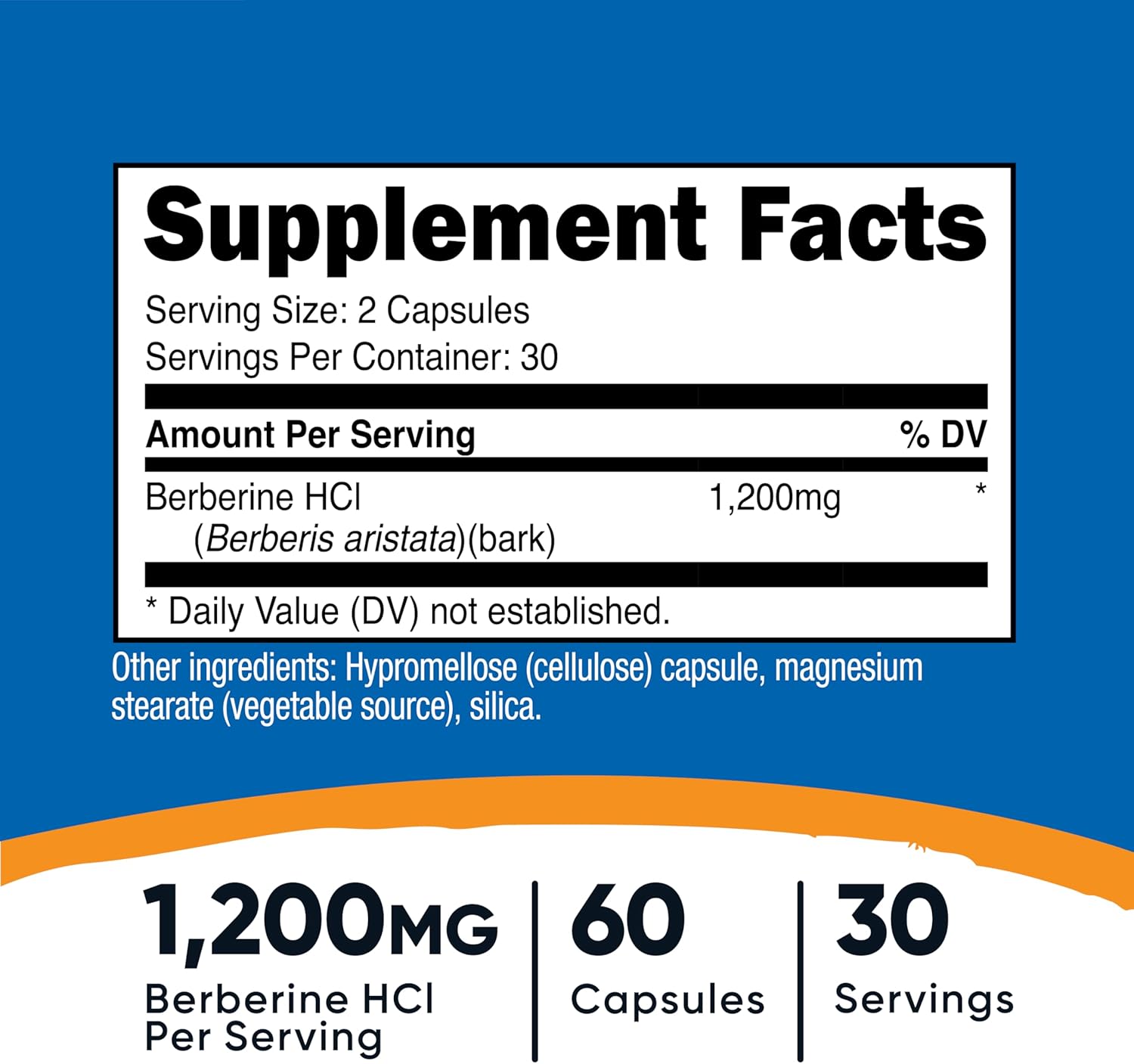 Nutricost Berberine HCl 600 mg, 120 Cápsulas Veganas (2 Frascos)